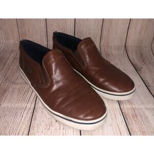 NAUTICA BOAT Slip On Brown Leather US 5 Boat LOAFER SHOES